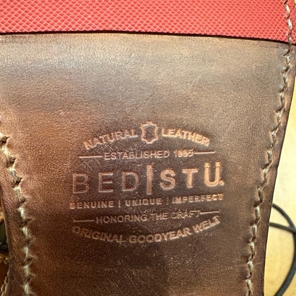 Bed Stu women’s tall Acelia Cobbler leather boots handmade 7 cognac brown - Picture 8 of 9